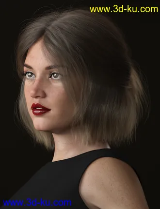 3D打印模型Relaxed Tail Bob for Genesis 3 and 8 Female(s)的图片