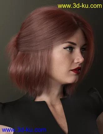 3D打印模型Relaxed Tail Bob for Genesis 3 and 8 Female(s)的图片