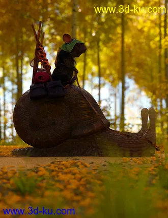 3D打印模型Riding Snail的图片