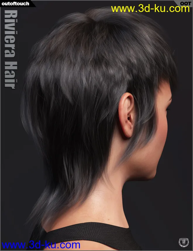 Riviera Hair for Genesis 3 and 8模型的图片4