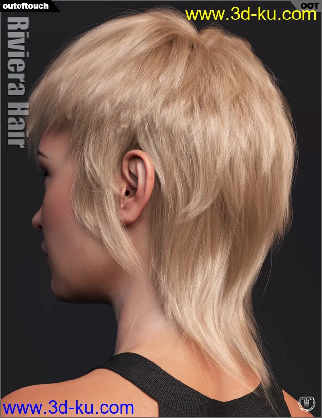Riviera Hair for Genesis 3 and 8模型的图片5