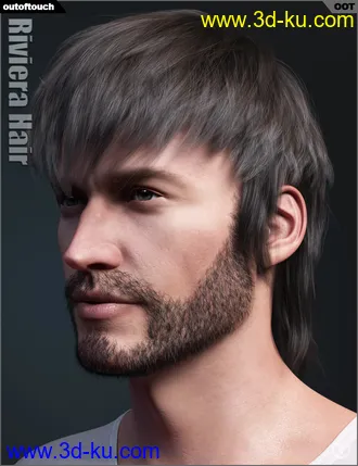 3D打印模型Riviera Hair for Genesis 3 and 8的图片