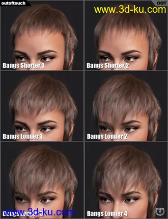 3D打印模型Riviera Hair for Genesis 3 and 8的图片