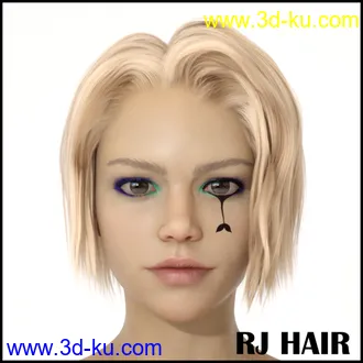 3D打印模型RJ Hair for Genesis 8 Female的图片