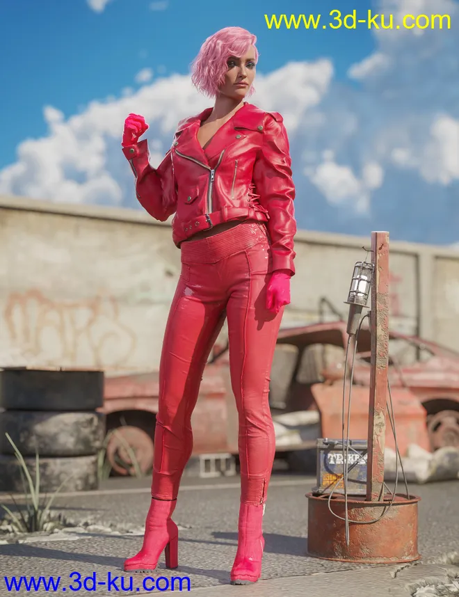 Road Rash for Genesis 8 and 8.1 Females模型的图片2