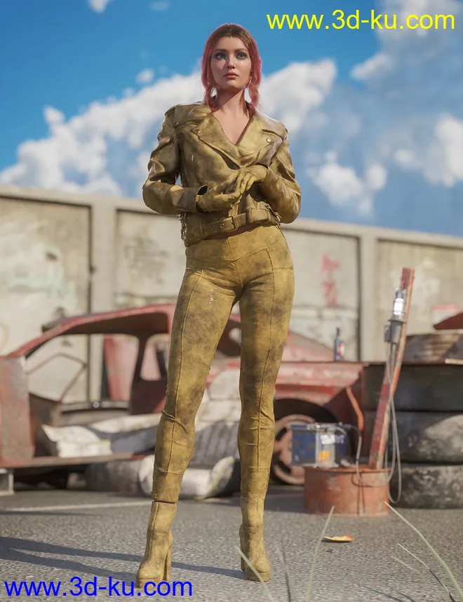 Road Rash for Genesis 8 and 8.1 Females模型的图片5