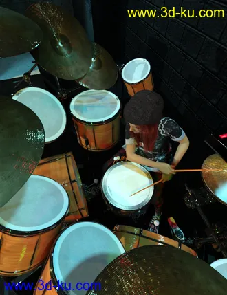 3D打印模型Rock Star Series - Drum Kit的图片