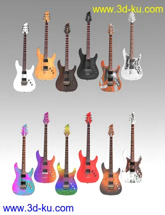 3D打印模型Rock Star Series - Modern Guitars的图片