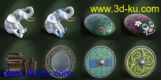 3D打印模型ROG Fantasy Home - Hallway Furniture Set的图片