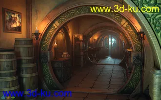 3D打印模型ROG Fantasy Home - Hallway Furniture Set的图片