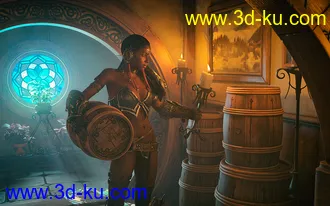 3D打印模型ROG Fantasy Home - Hallway Furniture Set的图片