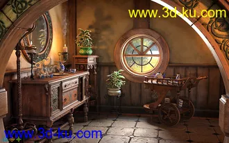 3D打印模型ROG Fantasy Home - Hallway Furniture Set的图片