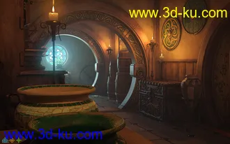 3D打印模型ROG Fantasy Home - Hallway Furniture Set的图片