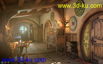 3D打印模型ROG Fantasy Home - Hallway Furniture Set的图片