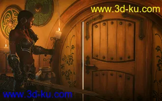 3D打印模型ROG Fantasy Home - Hallway Furniture Set的图片