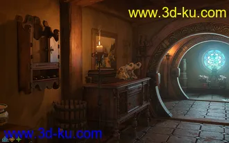 3D打印模型ROG Fantasy Home - Hallway Furniture Set的图片