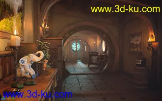 3D打印模型ROG Fantasy Home - Hallway Furniture Set的图片