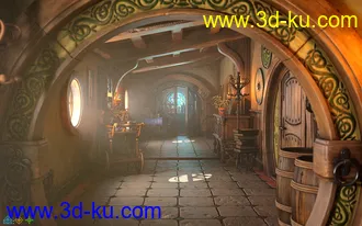 3D打印模型ROG Fantasy Home - Hallway Furniture Set的图片