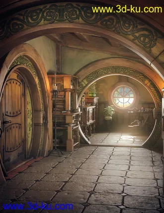 3D打印模型ROG Fantasy Home - Hallway Furniture Set的图片