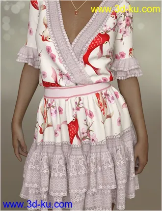 3D打印模型Romance For dForce Maia Outfit的图片