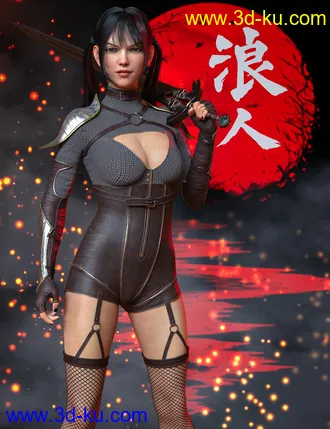 3D打印模型Ronin Warrior Outfit for Genesis 8 Females的图片