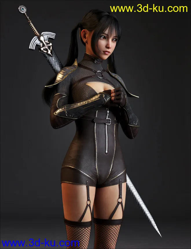 Ronin Warrior Outfit for Genesis 8 Females模型的图片2