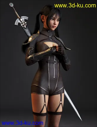 3D打印模型Ronin Warrior Outfit for Genesis 8 Females的图片