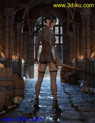 3D打印模型Ronin Warrior Outfit for Genesis 8 Females的图片