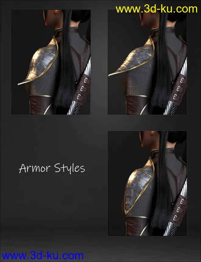 Ronin Warrior Outfit for Genesis 8 Females模型的图片13