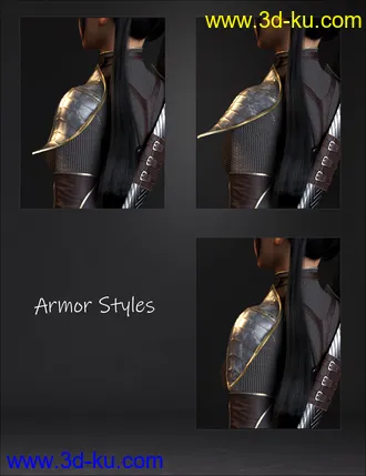 3D打印模型Ronin Warrior Outfit for Genesis 8 Females的图片