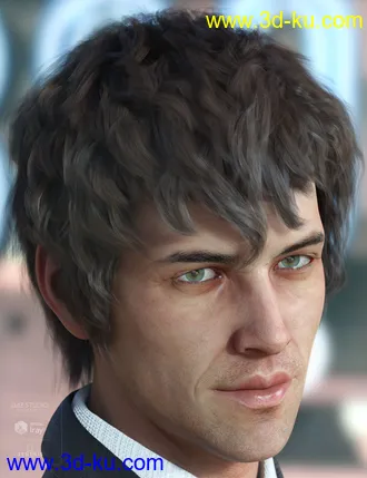 3D打印模型Royce Hair for Genesis 3 & 8 Male(s)的图片