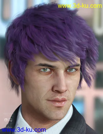 3D打印模型Royce Hair for Genesis 3 & 8 Male(s)的图片
