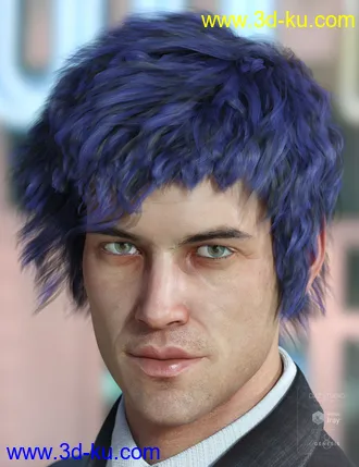 3D打印模型Royce Hair for Genesis 3 & 8 Male(s)的图片