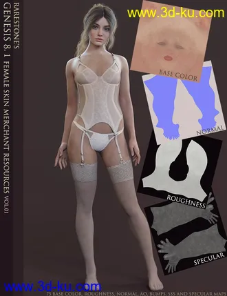 3D打印模型RS Genesis 8.1 Female Skin Merchant Resources Vol 01的图片