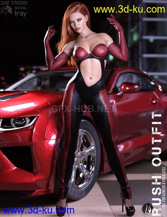 3D打印模型Rush Outfit for Genesis 8 Females的图片