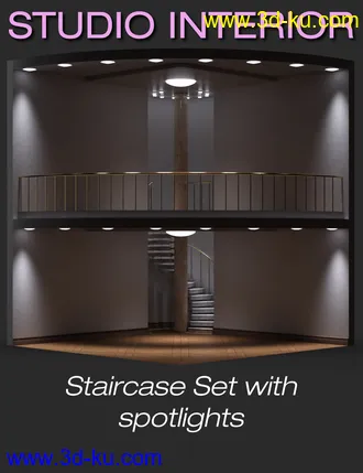 3D打印模型S3D Staircase Studio Interior Sets, Props and HDRI Lights的图片