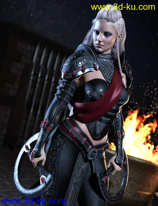 Samarah Shadow Rogue Outfit for Genesis 8.1 Females模型的图片1