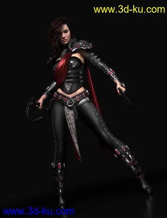 3D打印模型Samarah Shadow Rogue Outfit for Genesis 8.1 Females的图片