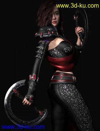 3D打印模型Samarah Shadow Rogue Outfit for Genesis 8.1 Females的图片