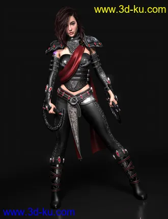 3D打印模型Samarah Shadow Rogue Outfit for Genesis 8.1 Females的图片