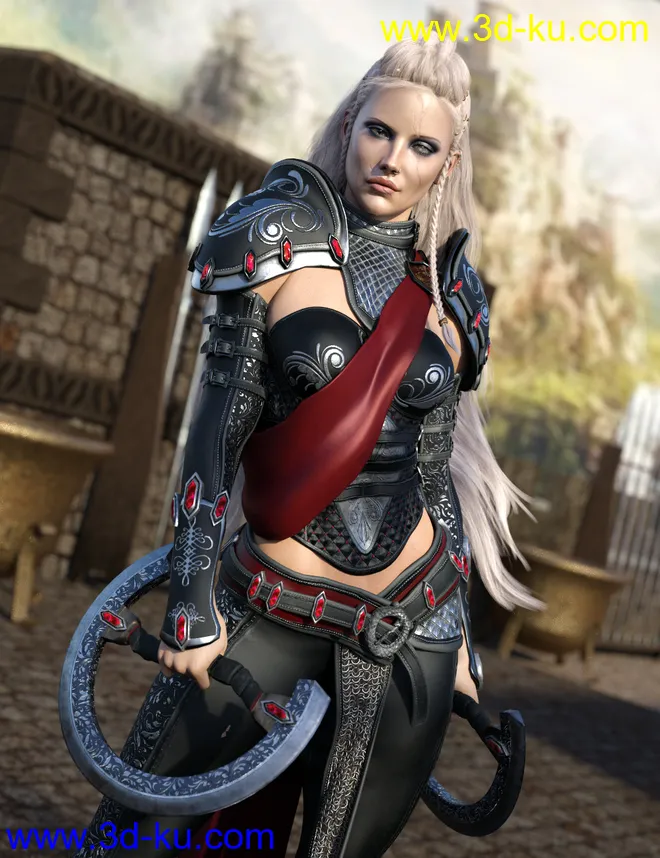 Samarah Shadow Rogue Outfit for Genesis 8.1 Females模型的图片9