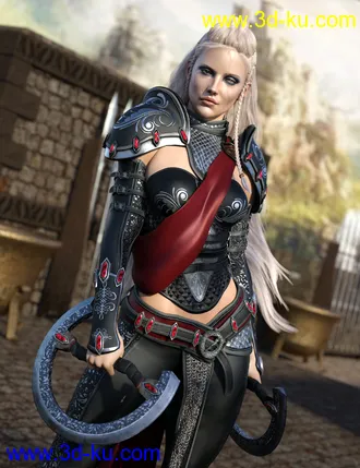 3D打印模型Samarah Shadow Rogue Outfit for Genesis 8.1 Females的图片