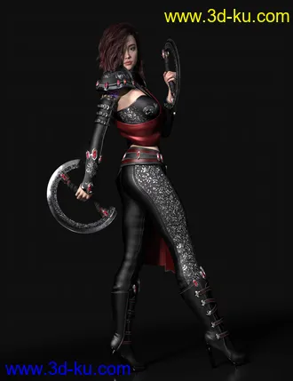 3D打印模型Samarah Shadow Rogue Outfit for Genesis 8.1 Females的图片