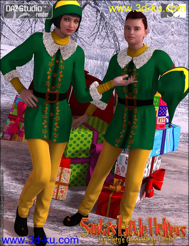 Santa's Little Helpers for Ginger Snap Outfit模型的图片2