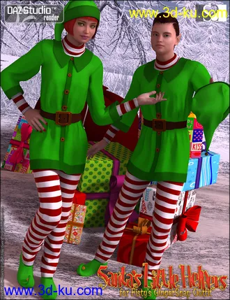 3D打印模型Santa's Little Helpers for Ginger Snap Outfit的图片