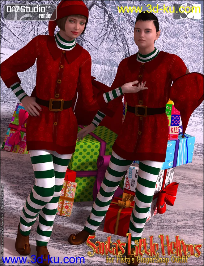 Santa's Little Helpers for Ginger Snap Outfit模型的图片5