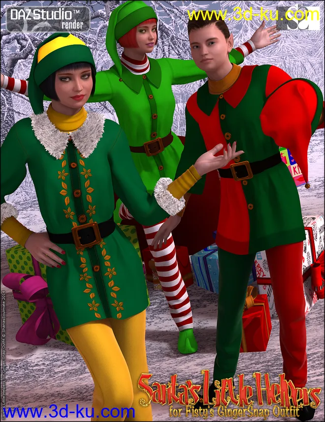 Santa's Little Helpers for Ginger Snap Outfit模型的图片7
