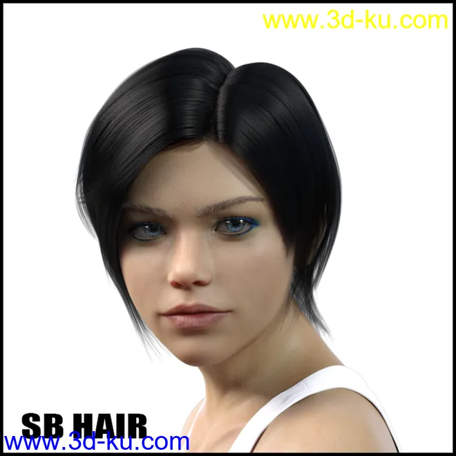 SB Hair for Genesis 8 Female模型的图片1
