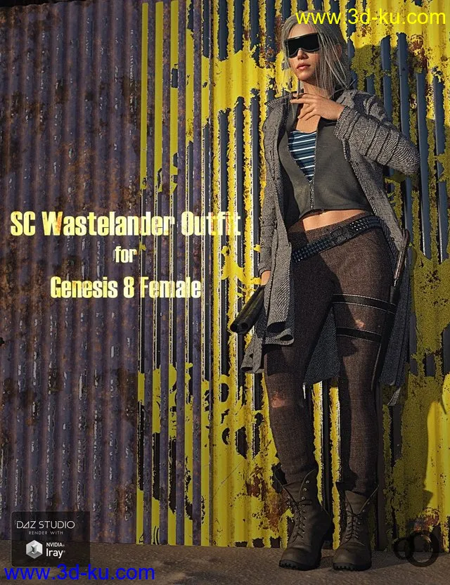 SC Wastelander Outfit for Genesis 8 Female模型的图片1