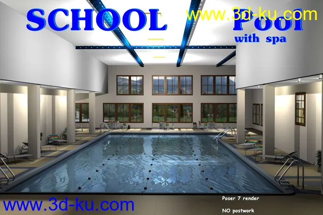 SCHOOL Pool with spa模型的图片1